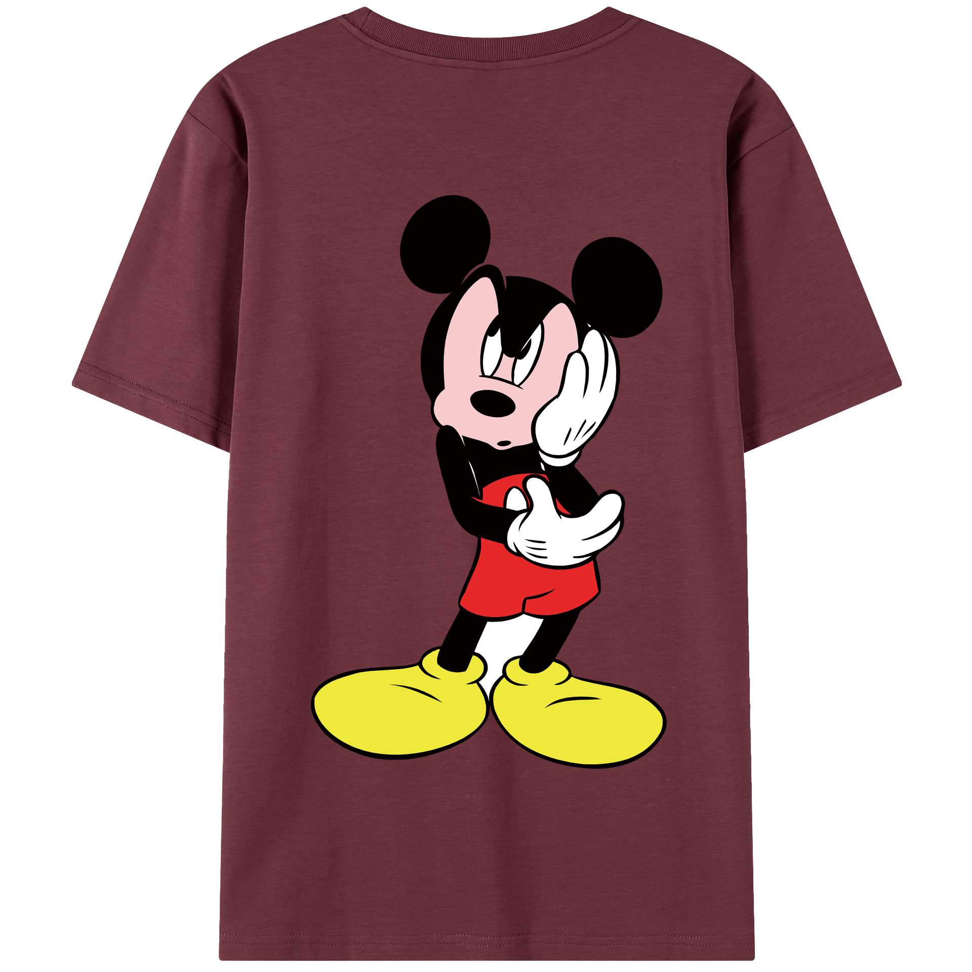 （画像用） ミッキーマウス Mickey Mouse 綿100％半袖Tシャツ（背面プリント）